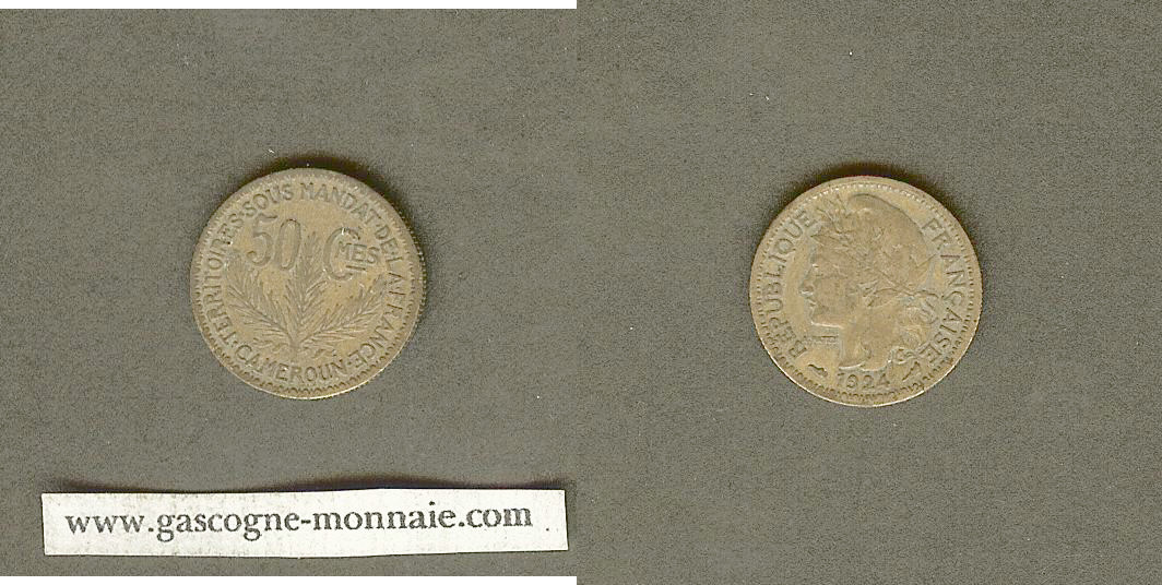 Cameroun 50 centimes 1924 aVF/gVF